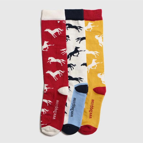 Toggi Ladies Gallop Horses Socks (3 pack