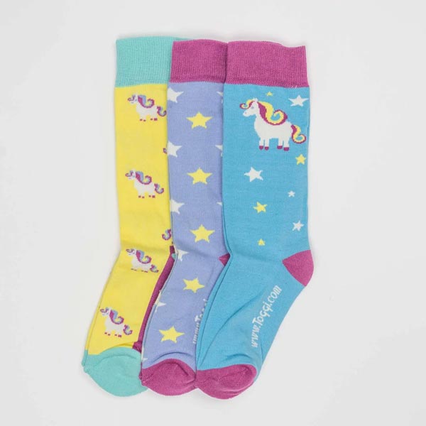 Toggi Childrens Pony Socks Blue (3 pack)