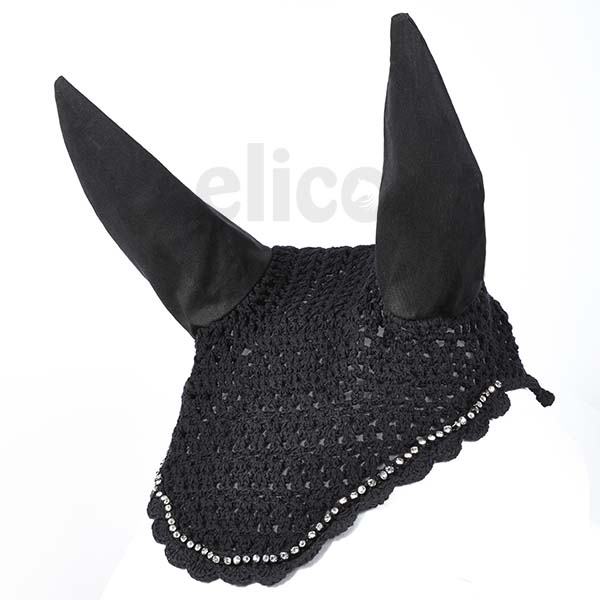 Elico Deluxe Horse Bonnet - Crystal Trim