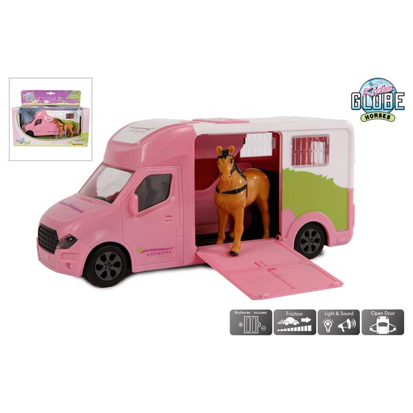 Kids Globe Pink Horsebox (Light/Sound)