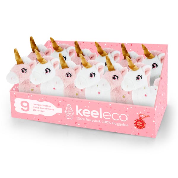 Keeleco Soft Toy Unicorns (box of 12)