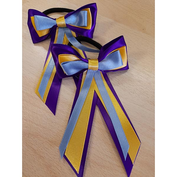 Piggy Bow & Tails - Purple/Blue/Sunshine
