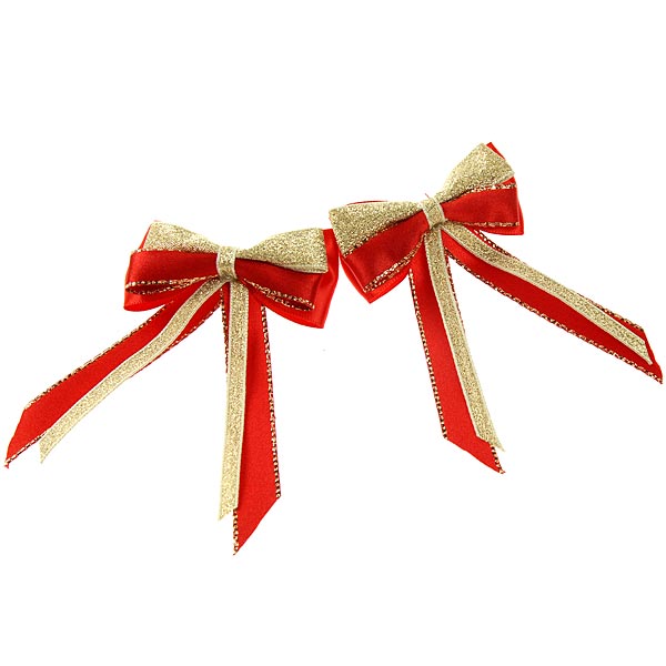 Piggy Bow & Tails - Red/Red/Gold