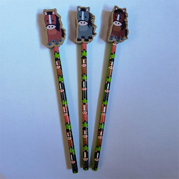 Pony Pencil/Eraser  (x 24)