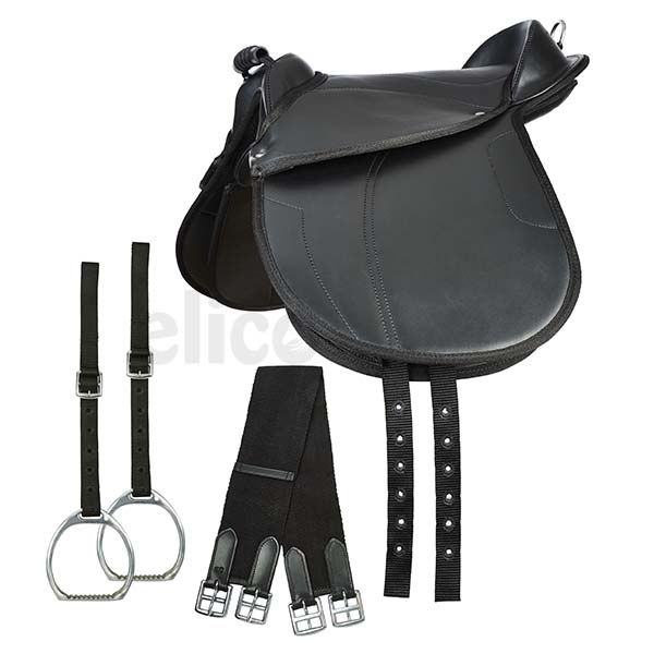 Elico Childs CUB Saddle Set - Black 10"
