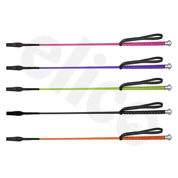 EL55 Elico Riding Whips (Silver Braided Handle)