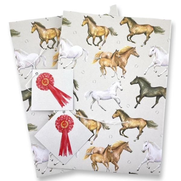Galloping Horses Wrapping Paper (x 4)