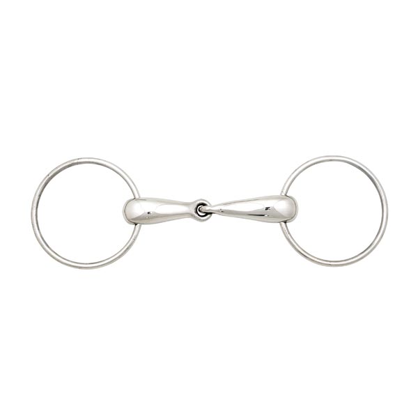 WY440 Thick Hollow Mouth Snaffle Bit (Large Rings)
